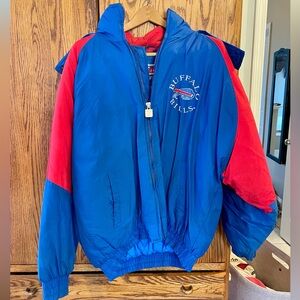 Vintage Buffalo Bills Puffer Jacket with Hood